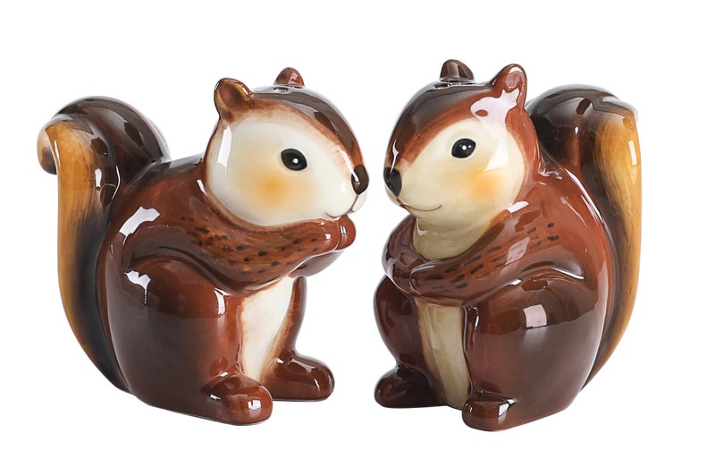 Bico Squirrel Salt & Pepper Shaker Set, Handpainted, Dishwasher Safe - Image 1